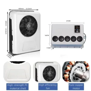 Truck 12V Air Conditioner 9600BTU Parking Split Mini AC Unit 12 Volt DC Inverter Air Conditioner With Brushless Motor