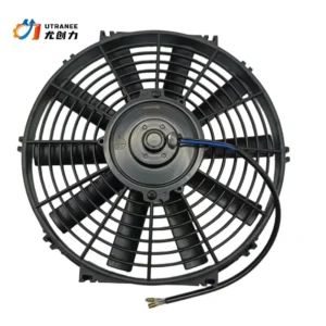 Universal 12-Inch 12V 80W Straight Blade Electric Fan Electric Radiator Fan Air Conditioning Cooling Fan Automotive