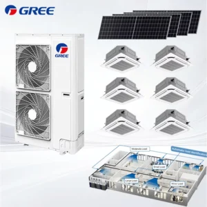 VRF Solar AC Air Conditioning System 8kW 33.5kW R32 Refrigerant Stable Running 52°C 1 Outdoor Multi Indoor Engineering
