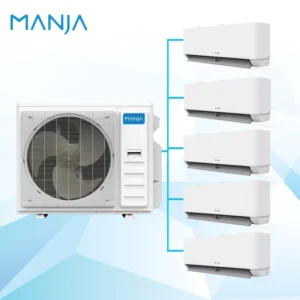 VRF System 18K 24K Mini Split AC Multi Zone AC with Smart Indoor Wall Mounted Unit DC Powered Central Air Conditioner