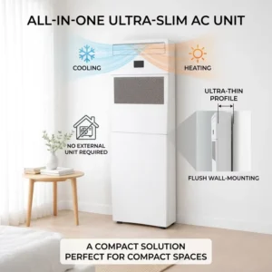 Vertical Outdoor Unit Monoblock Air Conditioner 12000BTU 3500W R32 Cooling Heating Electric ERV Function Class A+ Household Use