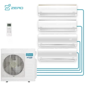 Z MAX 32000 Btu Ductless Multi Zone System Air Conditioners AC Heat Pump Inverter DC Multi Zone Split Air Conditioner