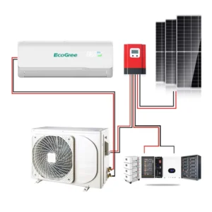 1.5HP 1 Ton 12000Btu Pure Solar Air Conditioner with Lithium Ion Batteries Off Grid Solar Air Conditioner