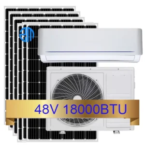 1.5ton 18000btu 2hp 100% Solar DC48V Battery Powered Hybrid Split Solar Air Conditioner for Household Use