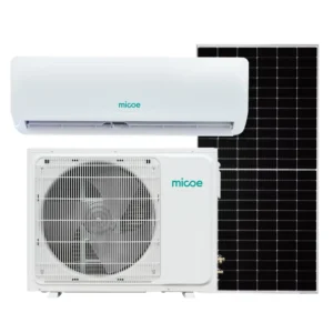12000-24000BTU AC DC Hybrid Solar Air Conditioner with Solar Panel 75% Energy Saving for Home Office Use Wifi Control