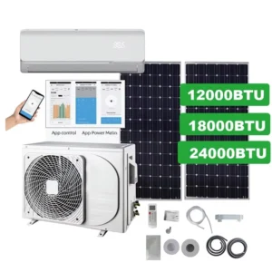 12000 BTU AC DC Direct Drive Solar Hybrid Split Air Conditioner Low Noise DC Inverter for Home Use