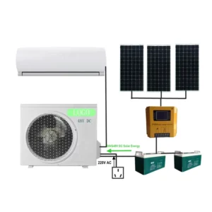 12000btu Off Grid Air Conditioner 48v DC Solar Powered Inverter Mini Split Unit for Home Hotel Car