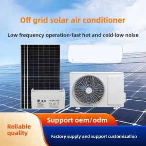 12V Hybrid ACDC Off-grid US Household Solar Photovoltaic Air Conditioner with Cooling Heating