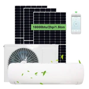 18000 Btu AC DC Hybrid Solar Air Conditioner Solar Mini Split Air Conditioner with Solar Panel