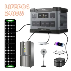 2kVA 2500W Power Station 110V 220V 1000W 2000W 2400W 3000W 4000W 5kW Portable Solar Generator for Air Conditioner