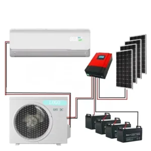 48V DC Mini Split Air Conditioner Off Grid Inverter Solar System 9000BTU for Home Use