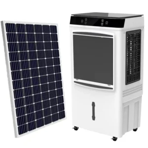 50L Outdoor Mobile Air Coolers Air Conditioner Rechargeable DC 12V Ice Box Solar Air Cooler