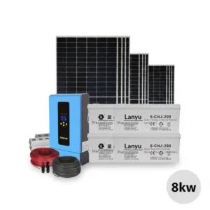 8KW 220V Monocrystalline Solar Power System Grid Tied Solar Panel Inverter High Temperature Resistant Air Conditioner Compatible