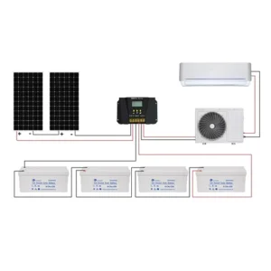 9000btu 1hp 100% Solar DC48V Battery Powered Hybrid Split Solar Air Conditioner