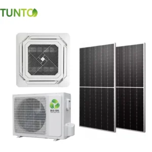 AC DC Hybrid Inverteron Grid Hybrid Solar Ceiling Cassette Type Energy Saving Air Conditioner 18000BTU 24000BTU 36000BTU