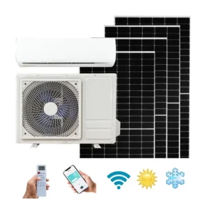 AC DC Hybrid Solar Air Conditioner 1.5HP 12000BTU Auto Switch Solar Powered AC for Southeast Asia Project Bulk