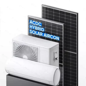 Ac Dc Solar Powered Hybrid Air Conditioner Solar Panel Generator to Run Off Grid Air Conditioner