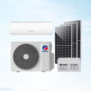 Climatiseur Solaire 18000btu 1.5 Ton 24000Btu 2ton 2HP R454B AC DC Hybrid Solar Power Energy Air Conditioner Wifi