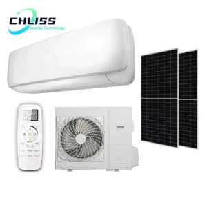Commercial Hybrid Solar Powered AC Air Conditioner with Panels and Battery Split Type Solar Air Conditioner 12000BTU for Home