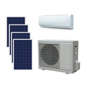 DC Inverter Solar Air Conditioner Grid Split ACDC Hybrid Wall Mounted Solar Panel 9000 BTU EER 4.26 Cooling Heating
