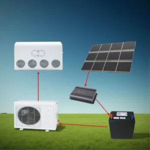 DC24V Solar Parking Air Conditioner Split Wall Mounted for RV Truck Campsite Use