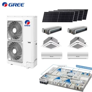 GREE R410A 3-10HP Industrial Inverter Solar Air Conditioner 8-28KW VRF Ceiling Mount Cassette Duct DC Components Pump