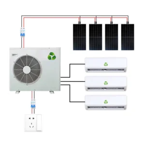 Hybrid Solar ACDC Air Conditioner 27000BTU 36000BTU 45000BTU 48000BTU 60000BTU for Industrial Applications