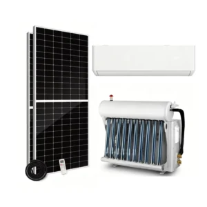 Hybrid Solar Thermal Air Conditioner with Vacuum Tubes 9000BTU Cooling Heating Saving 30% 50%