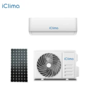 IClima 13000btu 1.5hp 100% Solar DC 80-380V Battery Powered Split Solar Air Conditioner Manufacturer Solar Panel Air Conditioner