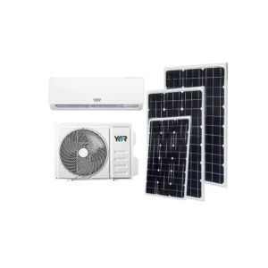 On Grid Hybrid AC DC Solar Powered Air Conditioner with Solar Panel