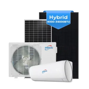 Portable 9000Btu 12000Btu 18000Btu 24000Btu Solar Split Air Conditioner Off Grid On Grid AC DC Hybrid with Solar Panels