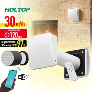 Single Room ERV Smart Air Circulation for Rooms 100mm Pipe for Tiny House Container
