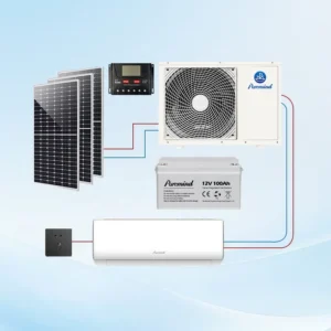 Solar Air Conditioner Hybrid Solar Cooling System for Off Grid House Desert Areas Climatiseur Solaire Tuya App