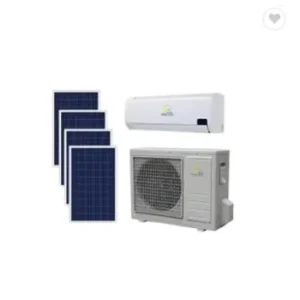 Solar Air Conditioner On Off Grid Hybrid Monocrystalline Silicon Panels MPPT Controller Lithium Ion Cooling Heating AC DC Home