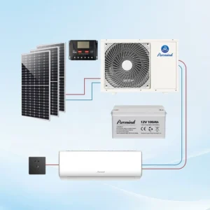 Solar Air Conditioner Photovoltaic Hybrid Cooling System 9000Btu 12000Btu 1hp 2hp 1ton Aire Acondicionado Solar Wifi App