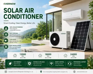 Solar Air Conditioner Solar Powered Air Conditioner 12000BTU 18000BTU 24000BTU 1.5HP 2HP 3HP Hybrid Power ACDC