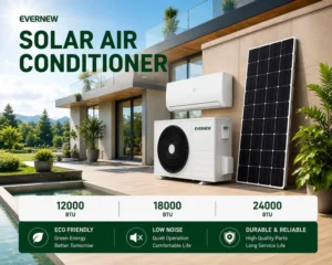 Solar Air Conditioner Solar Powered Air Conditioner 12000BTU 18000BTU 24000BTU 1.5HP 2HP 3HP Hybrid Power ACDC