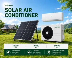 Solar Air Conditioner Solar Powered Air Conditioner 12000BTU 18000BTU 24000BTU 1.5HP 2HP 3HP Hybrid Power ACDC