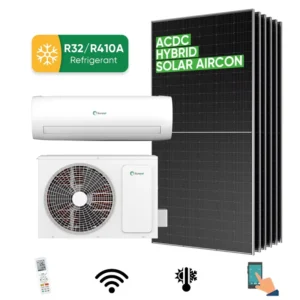 Solar Air Conditioner Solar Powered Complete Hybrid Off Grid Solar Energy System for Home