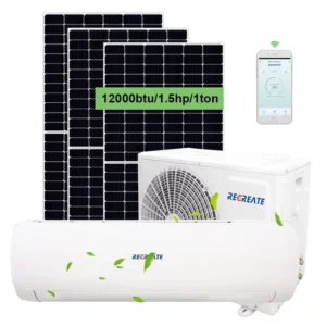 Solar Air Conditioners AC DC 12000btu Solar Air Conditioner Hybrid Solar Panel Home Solar Energy System