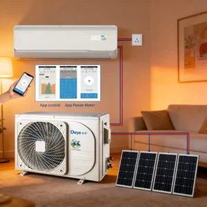 Solar Airconditioner Wall Split Air Conditioner DGWA2-ACDCBLW-24K Solar AC DC Hybrid Air Conditioner for Home