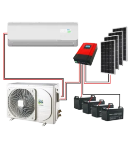 Solar DC Powered Off Grid 48V Air Conditioner 12000btu with Solar Panel and Battery