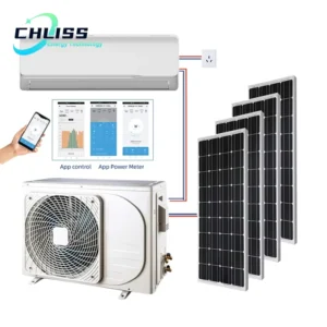 Solar Hybrid AC DC Solar Air Conditioner Off Grid Split 12000 9000 BTU Powered for Home Solar AC DC Split Air Conditioner