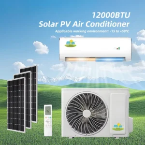 Solar Mini Split Air Conditioner for Home Hospitality Hotel Complete 9000BTU 12000BTU 18000BTU 24000BTU Panels Cooling Only