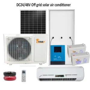 Solar Powered 9000 BTU Air Conditioner Split PV Direct DC Inverter for Household & Hotel Use EER 6.56 COP 6.96