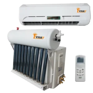 Split Wall Mounted Vacuum Tube 12000BTU Hybrid Solar Inverter Compressor Heating Air Conditioner for Home Use