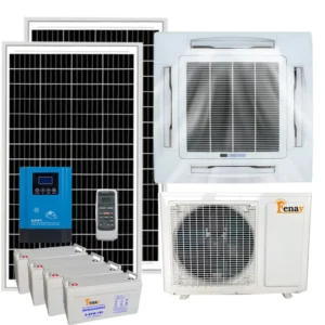 TKF 72QW DC 24000BTU 100% Solar Cassette Type Air Conditioner with Inverter Compressor and Cooling Heating Function
