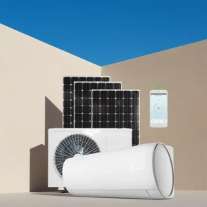 Vacuum Tube Mini Split Unit 18000BTU 1HP Hybrid Solar Cooling Heating Air Conditioner for Household Use